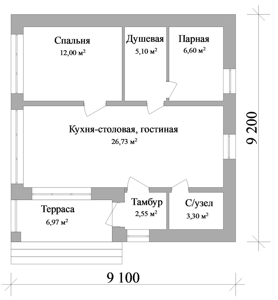 Проект хоз. постройки G-076. Баня в современном стиле купить за 790 ₽ -  Свой Дом