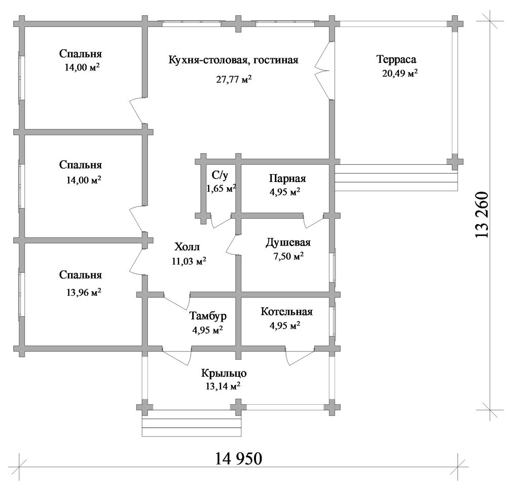 Проект дома B-288 купить за 990 ₽ - Свой Дом