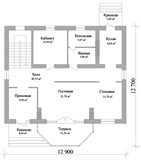 Проект дома D-132. Дом из блоков двухэтажный