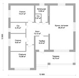 Проект дома B-103. Дом с террасой до 150 м