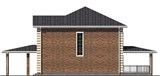 Проект дома D-134. Дом с навесом для машины