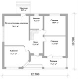 Проект дома B-061. Современный одноэтажный дом