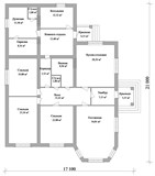 Проект дома D-128. Одноэтажный дом с баней