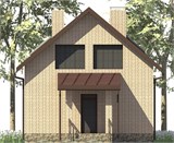 Проект дома C-043. Узкий дом с мансардой Проект дома C-043. Узкий дом с мансардой