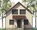 Проект дома C-043. Узкий дом с мансардой Проект дома C-043. Узкий дом с мансардой