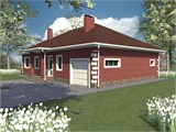 Проект дома C-042. Простой дом с гаражом
