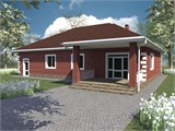 Проект дома C-042. Простой дом с гаражом