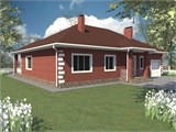Проект дома C-042. Простой дом с гаражом