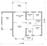 Проект дома D-129. Дом с эркером и террасой двухэтажный