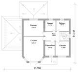 Проект дома D-129. Дом с эркером и террасой двухэтажный