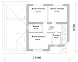 Проект дома C-037. Дом 4 спальни, гараж