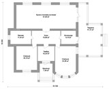 Проект дома C-032. Дом из кирпича с террасой