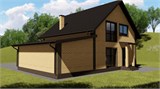 Проект дома C-035. Дом со вторым светом и гаражом