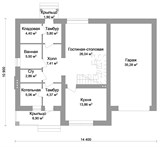Проект дома C-035. Дом со вторым светом и гаражом