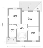 Проект дома C-034. Простой двухэтажный дом