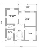 Проект дома C-034. Простой двухэтажный дом