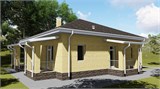 Проект дома B-056. Недорогой дом с гаражом