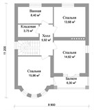 Проект дома B-055. Двухэтажный дом 150 м