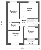 Проект дома B-054. Дом до 150 м с балконом Проект дома B-054. Дом до 150 м с балконом