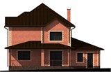 Проект дома D-026. Двухэтажный дом с гаражом