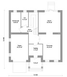 Проект дома D-024. Дом из кирпича с гаражом