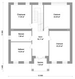 Проект дома D-024. Дом из кирпича с гаражом