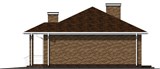 Проект дома C-025. Дом с гаражом, 2 спальни