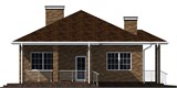 Проект дома C-025. Дом с гаражом, 2 спальни