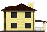 Проект дома C-024. Двухэтажный дом с террасой