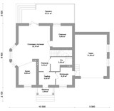 Проект дома D-021. Дом с мансардой и гаражом Проект дома D-021. Дом с мансардой и гаражом