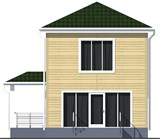 Проект дома A-091. Дом каркасный двухэтажный