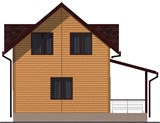 Проект дома B-025. Дом с мансардой и террасой