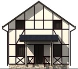 Проект дома A-019. Дом из газосиликатных блоков с мансардой