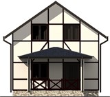 Проект дома A-019. Дом из газосиликатных блоков с мансардой