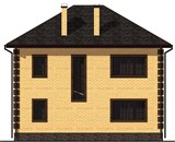 Проект дома C-023. Кирпичный дом с балконом