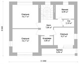 Проект дома C-023. Кирпичный дом с балконом