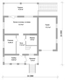 Проект дома E-004. Дом на склоне