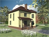 Проект дома C-021. Дом с кабинетом Проект дома C-021. Дом с кабинетом