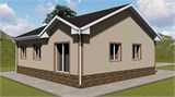 Проект дома B-022. Одноэтажный дом с верандой