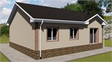 Проект дома B-022. Одноэтажный дом с верандой