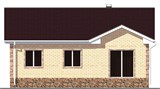 Проект дома B-022. Одноэтажный дом с верандой