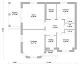 Проект дома B-021. Дом с эркером и террасой