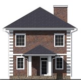 Проект дома C-017. Узкий дом