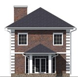 Проект дома C-017. Узкий дом