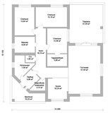 Проект дома C-007. Одноэтажный дом