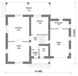 Проект дома D-006. Дом с гаражом до 250 кв