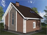Проект дома B-047. Дом с мансардой и сауной