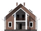 Проект дома B-047. Дом с мансардой и сауной