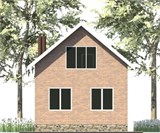 Проект дома A-007. Дом с мансардой до 100 м2