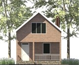 Проект дома A-007. Дом с мансардой до 100 м2